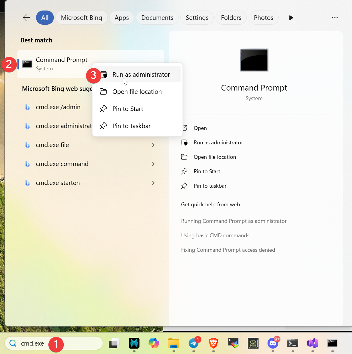 Run CMD as Administrator